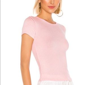 Free People Baby Rib Tee in Rose Size M NWT